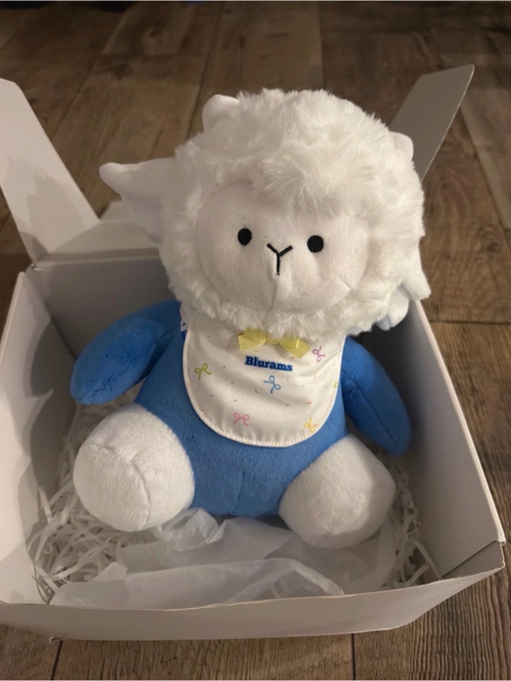 AI INTERACTIVE Blue Lamb Plush with White Head - Baby Lamb